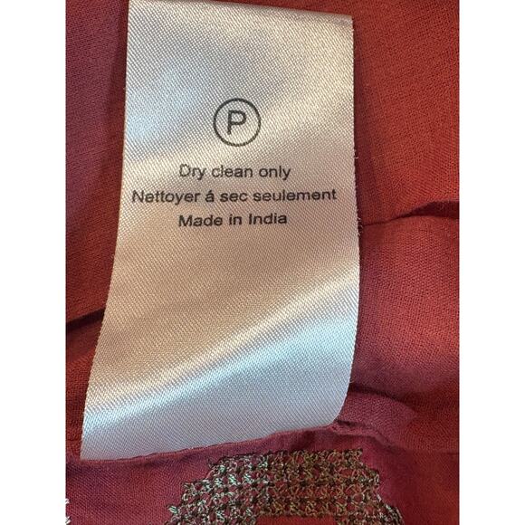 Payal Pratap by Anthropologie Rhododendron Blouse Peasant Top Size 14 NWT - Picture 13 of 14